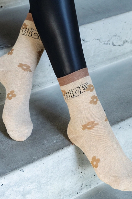 Smėlio spalvos šiltos kojinės Sella Smėlio spalvos šiltos kojinės Sella