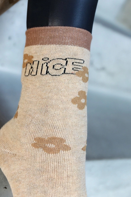 Smėlio spalvos šiltos kojinės Sella Smėlio spalvos šiltos kojinės Sella