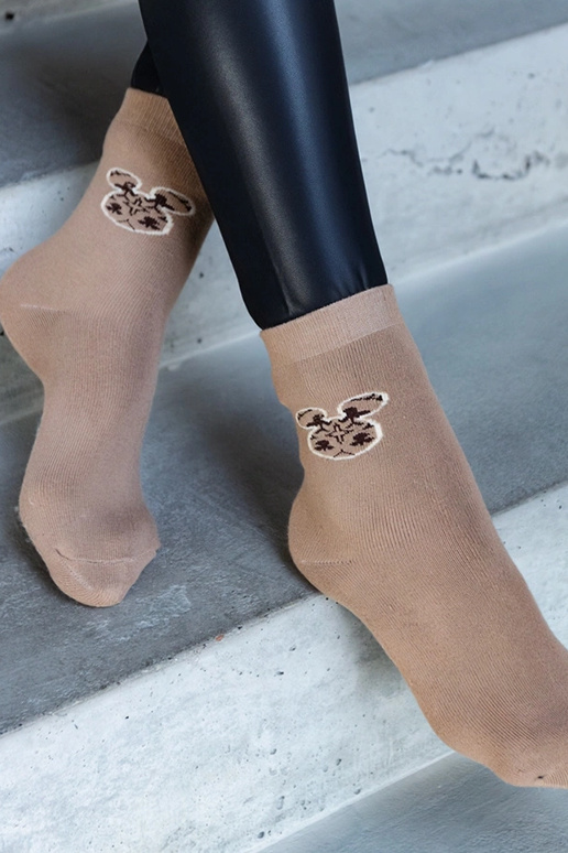 Smėlio spalvos šiltos kojinės Sella Smėlio spalvos šiltos kojinės Sella