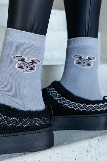 Sella pilkos šiltos kojinės