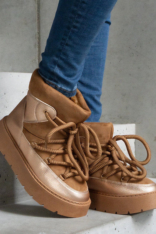 Rudos kailiu pamuštos platforminės...