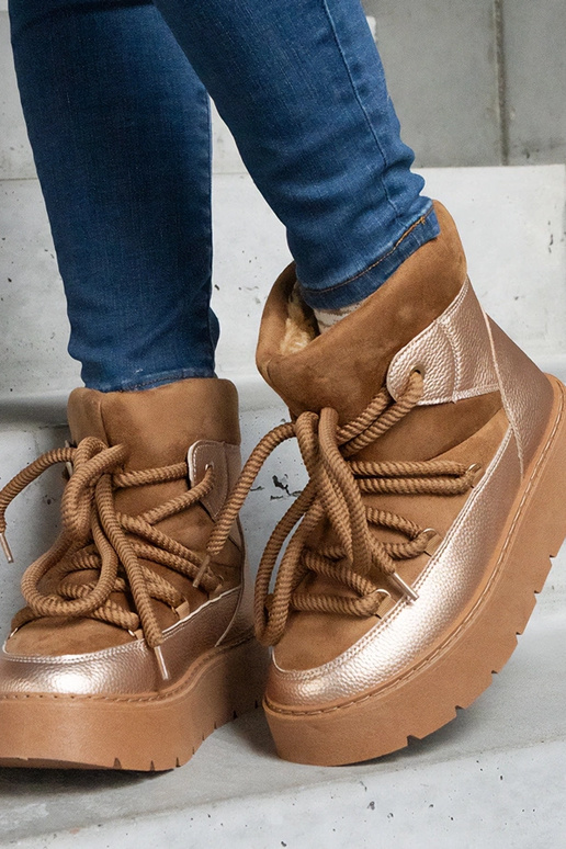 Rudos kailiu pamuštos platforminės...