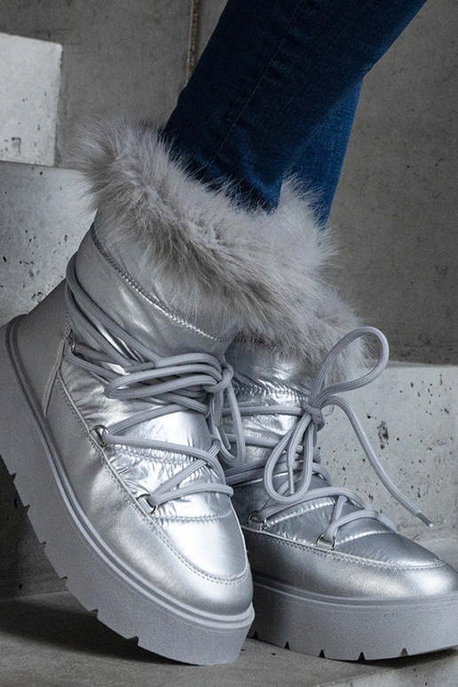 Sidabriniai izoliuoti sniego batai su...