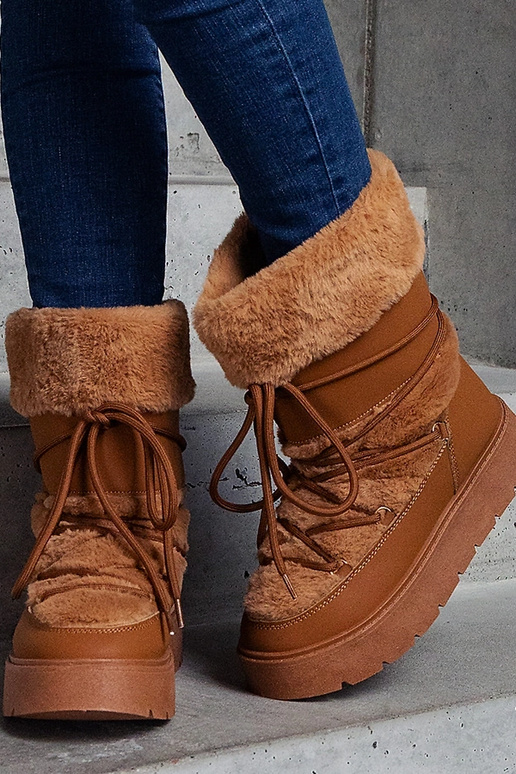 Rudi izoliuoti suvarstomi sniego...