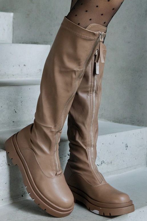 Rudiniai ilgi batai iš eko odos ant...