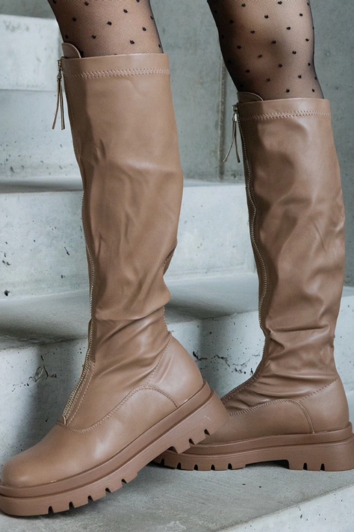 Rudiniai ilgi batai iš eko odos ant...