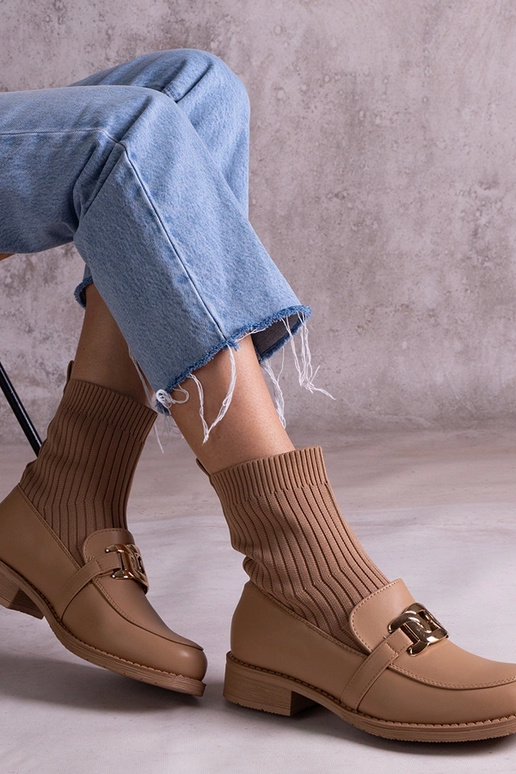 Tamsiai smėlio spalvos aulinukai su...