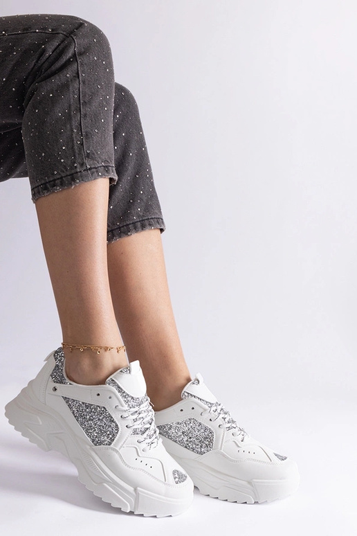 Balti moteriški sportbačiai su...