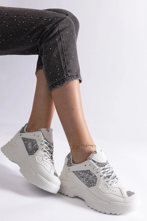 Balti moteriški sportbačiai su...