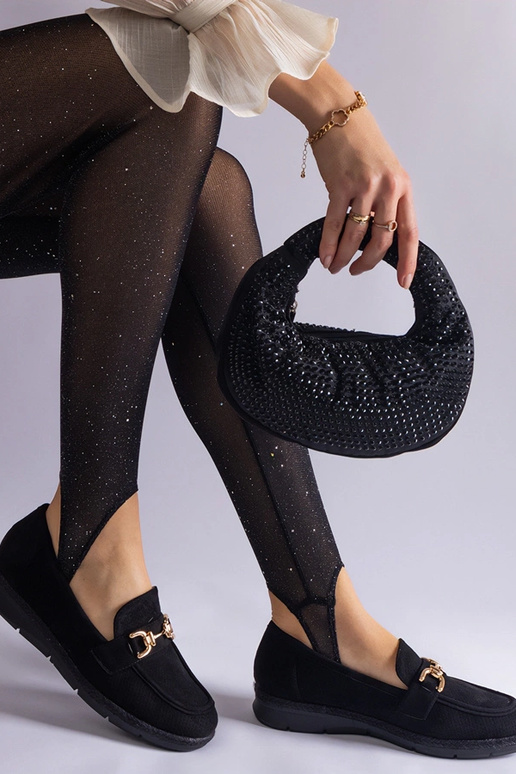 Juodi ažūriniai moteriški mokasinai...