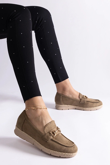 Žali moteriški mokasinai iš...