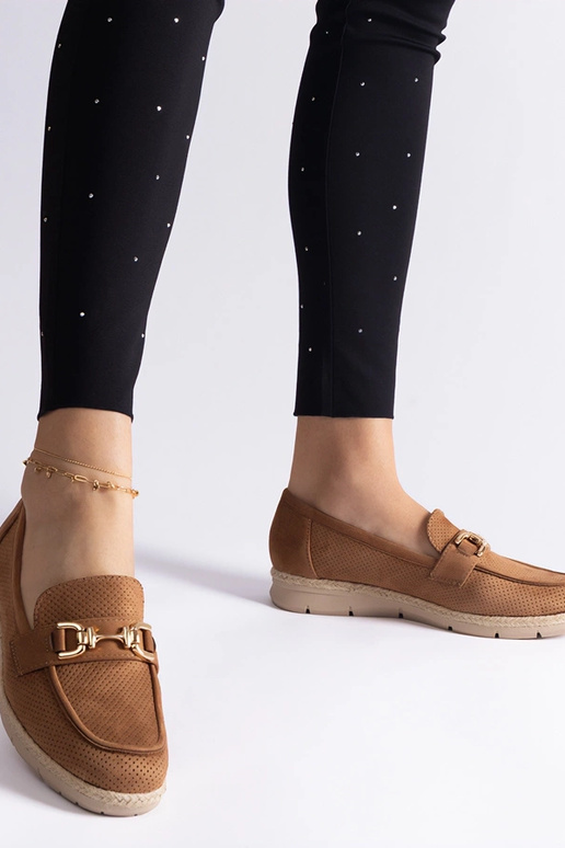 Karameliniai moteriški batukai iš... Karameliniai moteriški batukai iš...