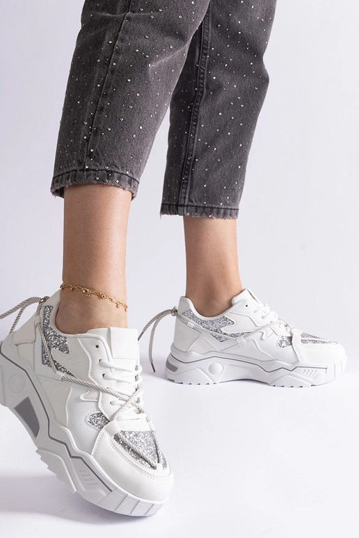 Balti moteriški sportbačiai su...