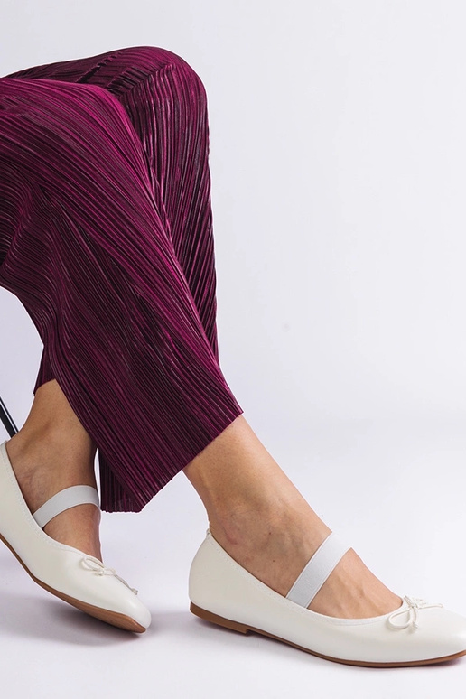 Baltos baleto kelnaitės su elastiniu...