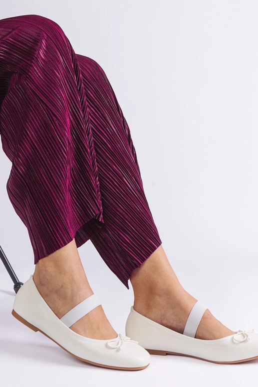 Baltos baleto kelnaitės su elastiniu...