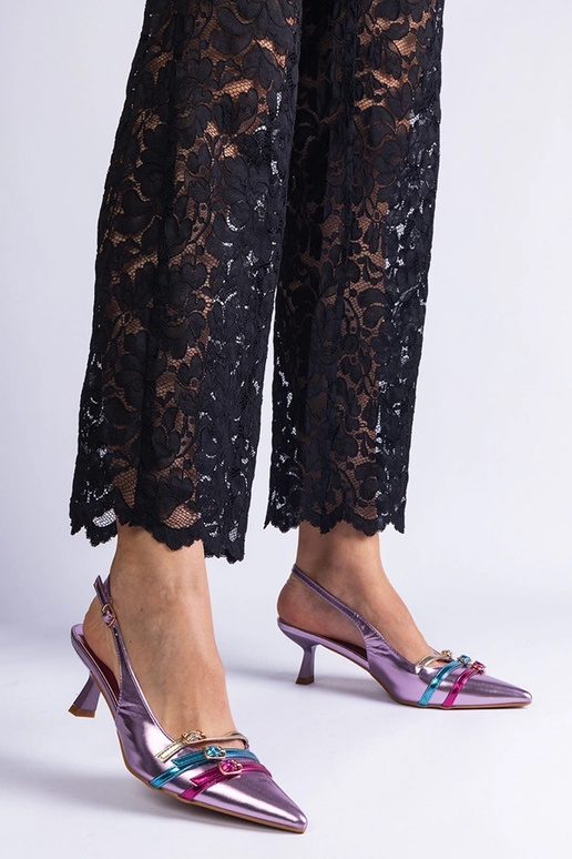 Violetinės atviros pirštinės ančių...