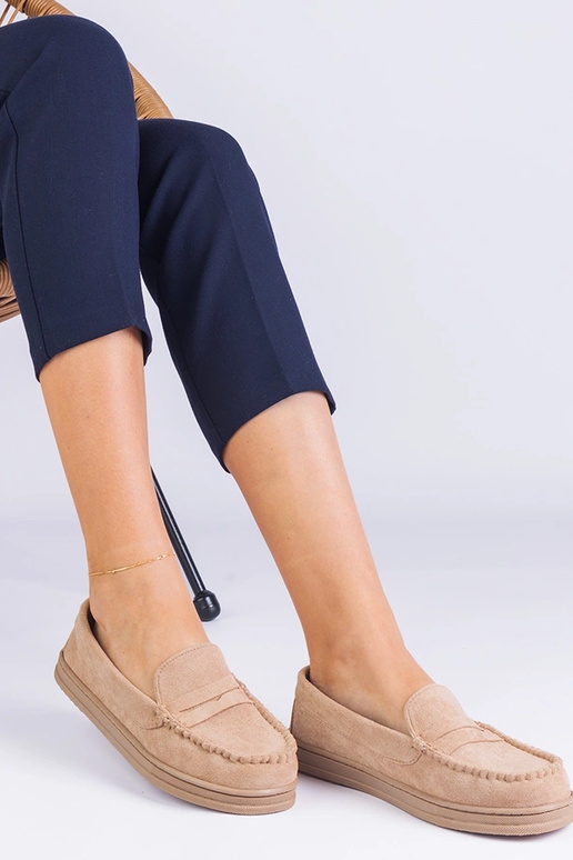 Smėlio spalvos moteriški batukai iš...