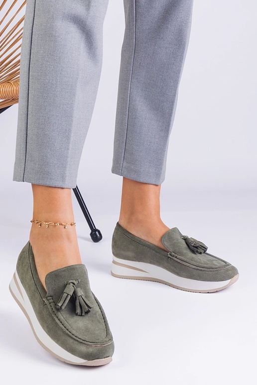 Žali moteriški platforminiai batukai...