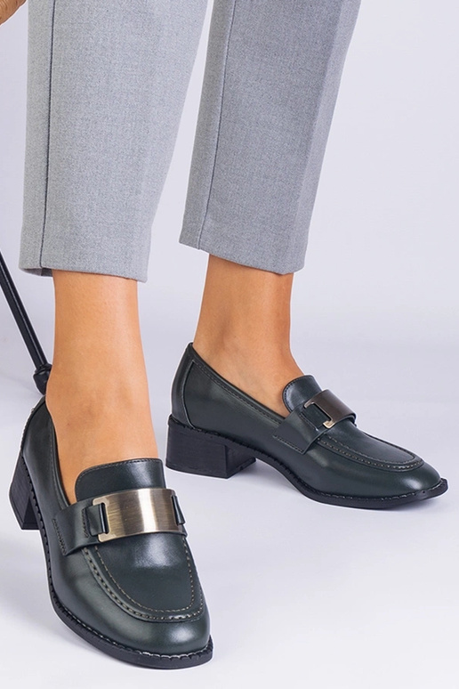 Žali moteriški aukštakulniai batai su...