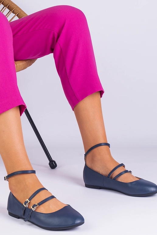 Tamsiai mėlynos dirbtinės odos baleto...