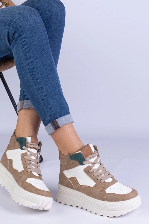 Smėlio spalvos moteriški sportiniai...