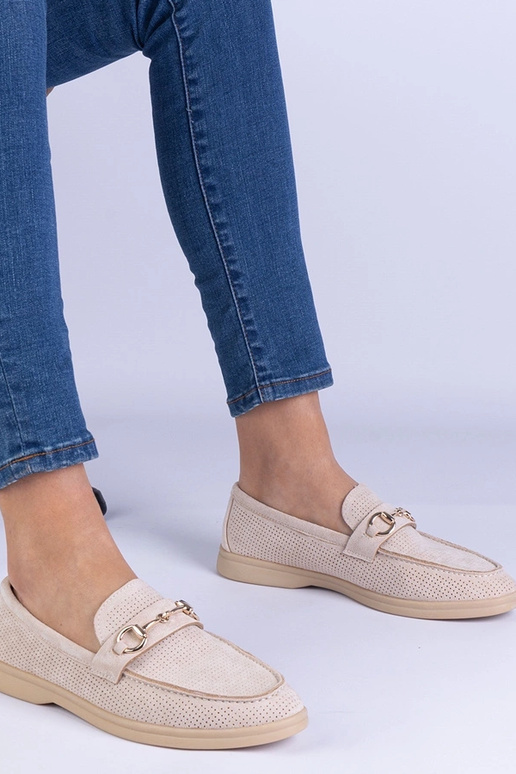 Smėlio spalvos dirbtinės zomšos...