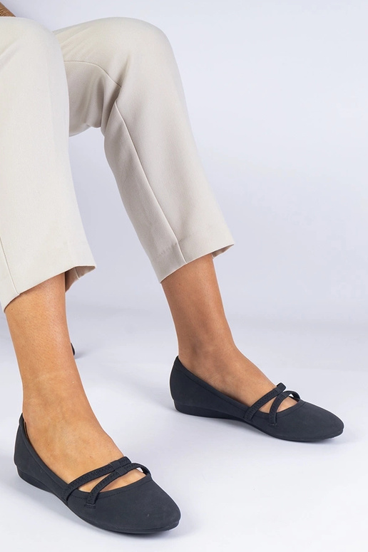 Juodos moteriškos balerinos iš... Juodos moteriškos balerinos iš...