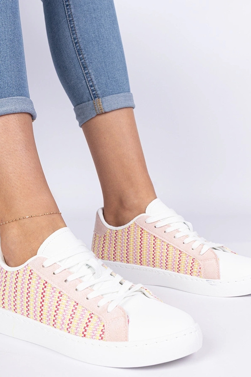 Rožinės moteriškos audinės sportinės...