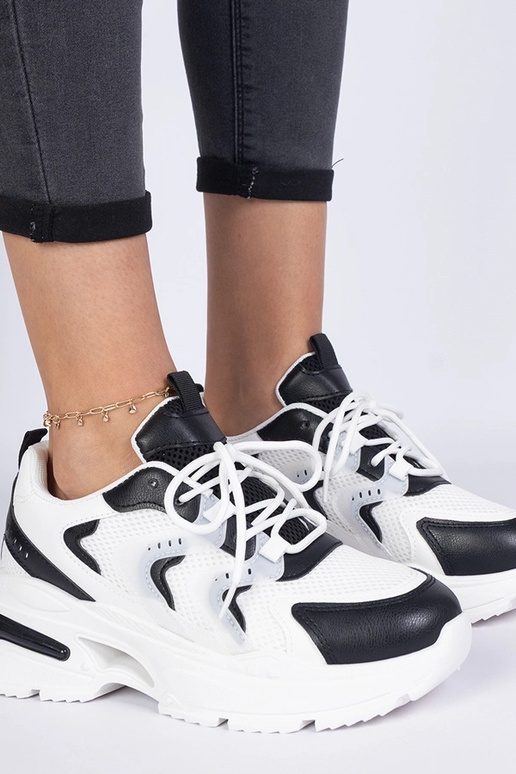 Baltai-juodos moteriškos sportinės...