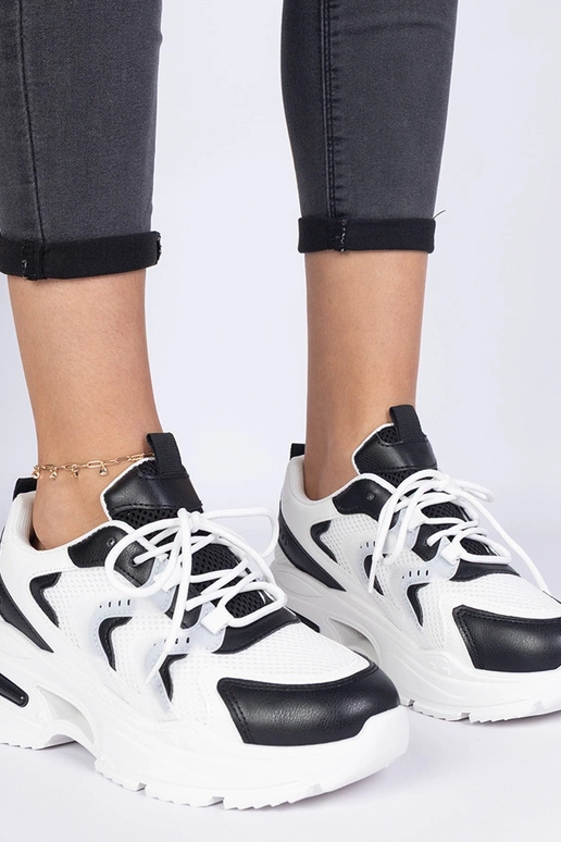 Baltai-juodos moteriškos sportinės...