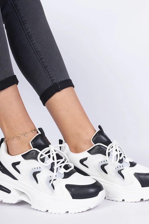 Baltai-juodos moteriškos sportinės...