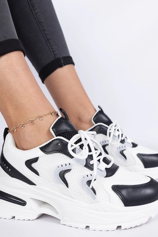 Baltai-juodos moteriškos sportinės...