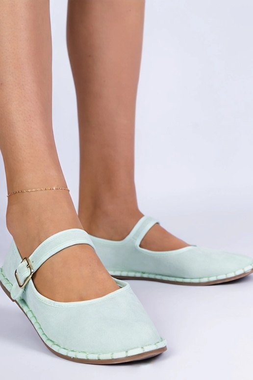 Žalios moteriškos balerinų bateliai... Žalios moteriškos balerinų bateliai...