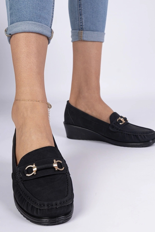 Juodi moteriški mokasynai ant... Juodi moteriški mokasynai ant...