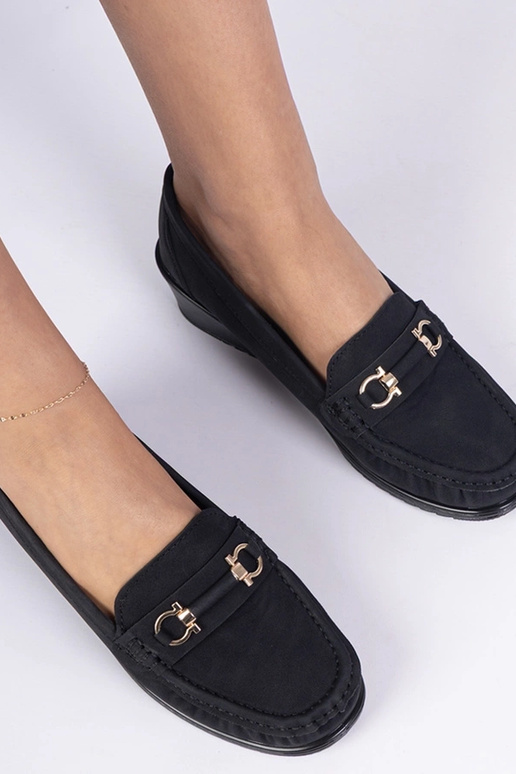 Juodi moteriški mokasynai ant... Juodi moteriški mokasynai ant...