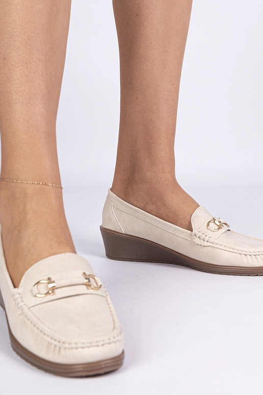 Kremiški moteriški mokasynai ant...