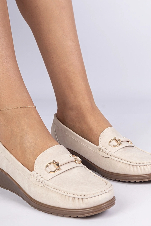 Kremiški moteriški mokasynai ant...