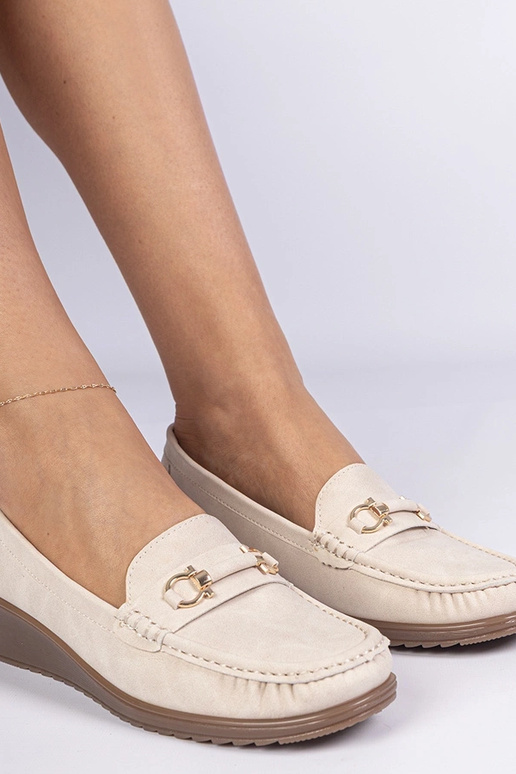 Kremiški moteriški mokasynai ant...