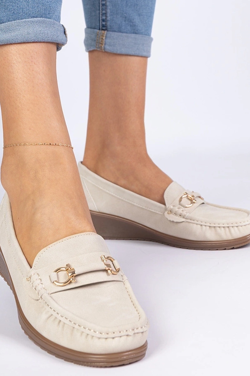 Bežiniai moteriški mokasynai ant...