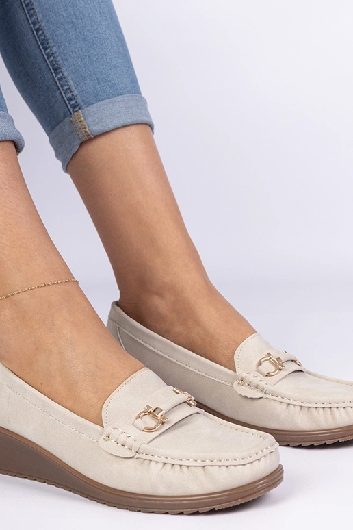 Bežiniai moteriški mokasynai ant...