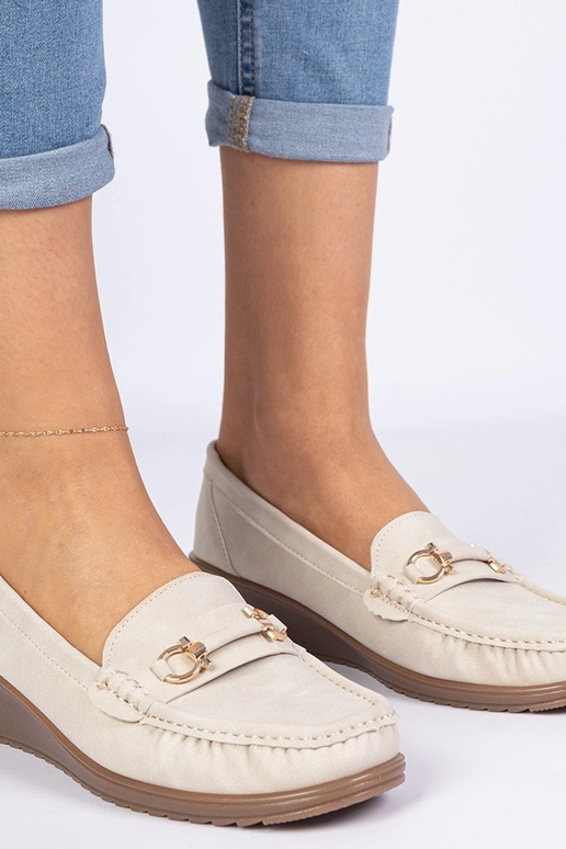 Bežiniai moteriški mokasynai ant...