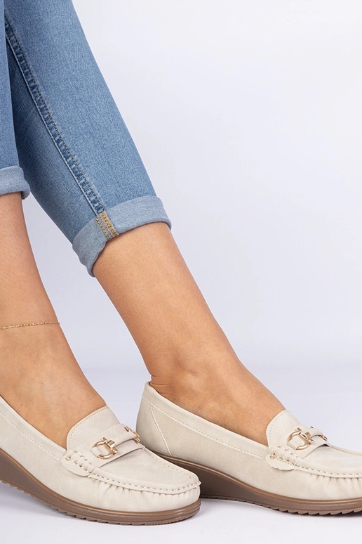 Bežiniai moteriški mokasynai ant...