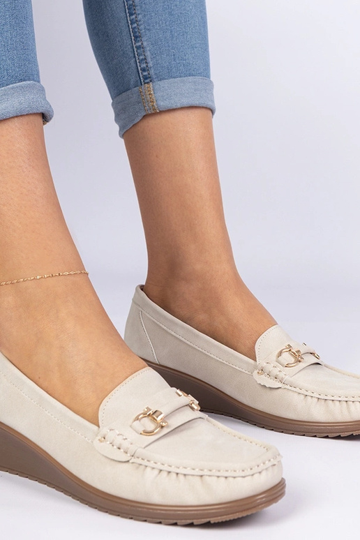 Bežiniai moteriški mokasynai ant...