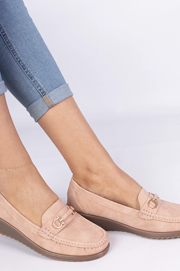 Rausvi moteriški mokasynai...