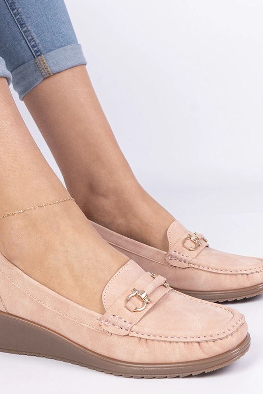 Rausvi moteriški mokasynai ant... Rausvi moteriški mokasynai ant...