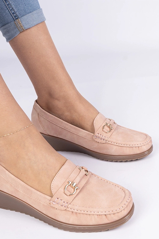 Rausvi moteriški mokasynai ant... Rausvi moteriški mokasynai ant...