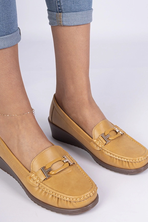 Geltoni moteriški mokasynai ant...