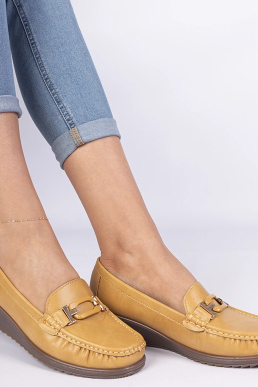 Geltoni moteriški mokasynai ant...