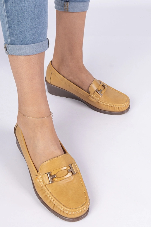 Geltoni moteriški mokasynai ant...