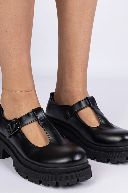 Juodi bateliai su platforma iš...